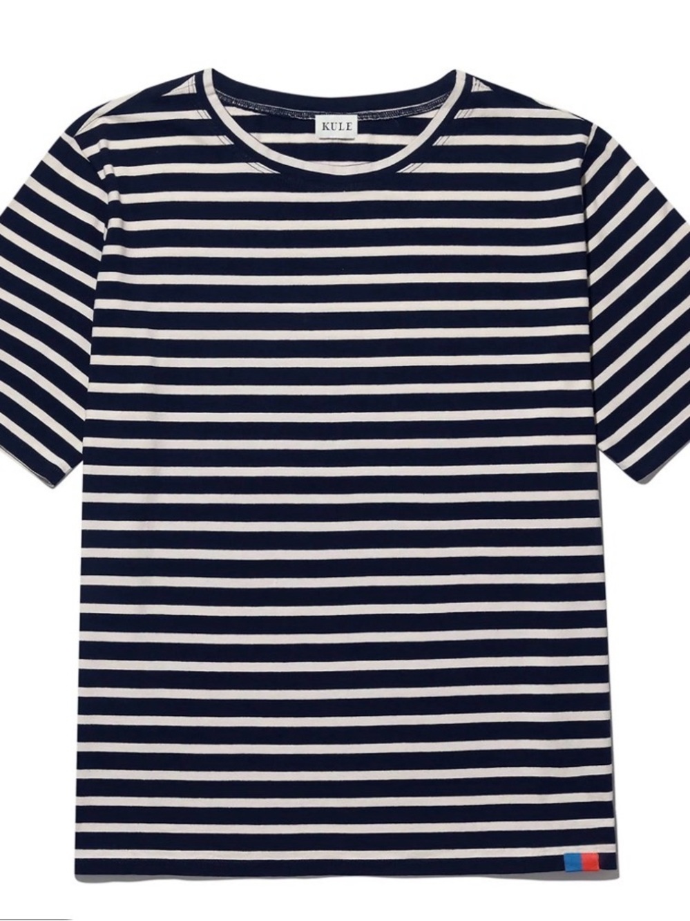 KULE the Striped Modern TShirt women’s size small navy and cream stripe